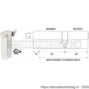 Maasland GTM4540AS Flexeria motorcilinder met SKG*** cilinder 45/40 Abus - R11301046 - afbeelding 1
