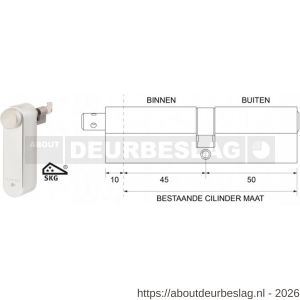 Maasland GTM4550AS Flexeria motorcilinder met SKG*** cilinder 45/50 Abus - R11301048 - afbeelding 1