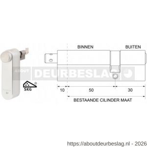 Maasland GTM5030AS Flexeria motorcilinder met SKG*** cilinder 50/30 Abus - R11301050 - afbeelding 1
