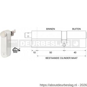 Maasland GTM5040AS Flexeria motorcilinder met SKG*** cilinder 50/40 Abus - R11301052 - afbeelding 1