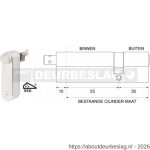 Maasland GTM5530AS Flexeria motorcilinder met SKG*** cilinder 55/30 Abus - R11301055 - afbeelding 1
