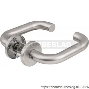 Maasland S100-RKK binnendeurbeslag kruk-kruk garnituur U RVS met - R11301013 - afbeelding 1