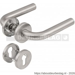 Maasland S200-RKK binnendeurbeslag kruk-kruk garnituur L RVS met - R11301016 - afbeelding 1