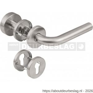 Maasland S200-RPK binnendeurbeslag kruk-knop garnituur L RVS met - R11301017 - afbeelding 1