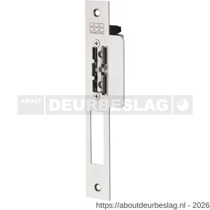 Maasland ST52UL elektrische deuropener arbeidsstroom lange Nemef sluitplaat hoekig 10-24 V AC-DC dagschootsignalering schootgeleider DIN - R11300224 - afbeelding 1