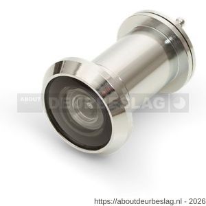 Dulimex DX DRS 210B deurspion Big Eye 200 graden diameter 22 mm deurdikte 35-60 mm met afsluitklepje krasvaste glazen lens massief messing verchroomd - A30204952 - afbeelding 1