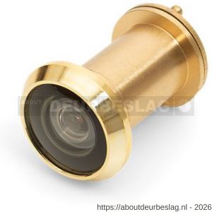 Dulimex DX DRS 211B deurspion Big Eye 200 graden diameter 22 mm deurdikte 35-60 mm met afsluitklepje krasvaste glazen lens massief messing gepolijst - A30204949 - afbeelding 1