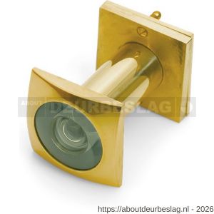Dulimex DX DRS 221B deurspion vierkant model 200 graden diameter 16 mm deurdikte 40-65 mm met afsluitklepje massief messing gepoijst - A30204950 - afbeelding 1