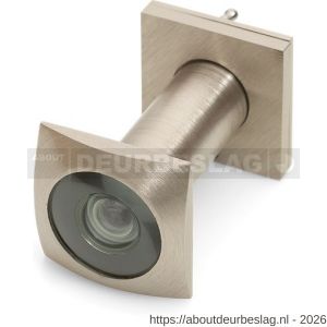 Dulimex DX DRS 226B deurspion vierkant model 200 graden diameter 16 mm deurdikte 40-65 mm met deurspion afsluitklepje massief messing RVS finish - A30204955 - afbeelding 1