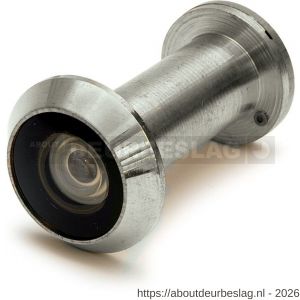 Dulimex DX DRS 2140 F30 deurspion 200 graden diameter 14 mm deurdikte 35-55 mm 30 min brandwerend met afsluitklepje massief messing verchroomd - A30202640 - afbeelding 1