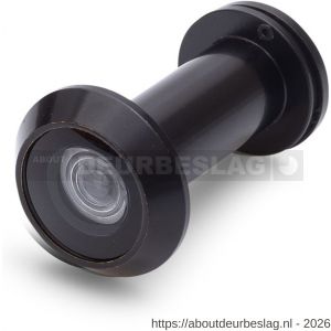 Dulimex DX DRS 2143 F30 deurspion 200 graden diameter 14 mm deurdikte 35-55 mm 30 min brandwerend met afsluitklepje massief messing zwart - A30204287 - afbeelding 1