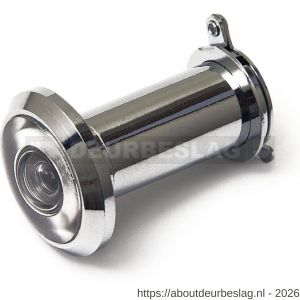 Dulimex DX DRS 180B deurspion 180 graden diameter 14 mm deurdikte 35-60 mm met afsluitklepje massief messing verchroomd - A30203786 - afbeelding 1