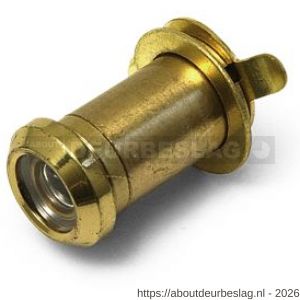 Dulimex DX DRS 166/16B deurspion 160 graden diameter 12 mm deurdikte 18-35 mm met afsluitklepje massief messing gepolijst - A30202634 - afbeelding 1