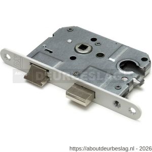 Dulimex DX DNS-50-PCWE dag- en nachtslot doornmaat 50 mm Euro cilinder ronde voorplaat wit inclusief rechthoekige sluitplaat - A30201983 - afbeelding 1