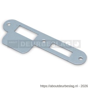 Dulimex DX SLPR DNS EN WBS sluitplaat voor dag- en nachtslot en WC-badkamerslot ronde hoeken staal verzinkt - A30202094 - afbeelding 1