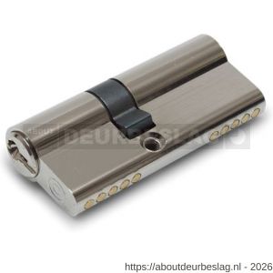 Dulimex DX PCW 30400KA21 profielcilinder 30-40 mm 5 pins cilinder op sleutelnummer 2021 beperkt gelijksluitend met stelschroef M5x70 mm 3 sleutels messing vernikkeld - A30203141 - afbeelding 1