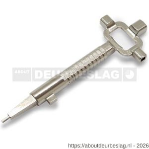 Dulimex DX BOUWSLEUTEL S bouwsleutel zamak vernikkeld met schaalverdeling voor profielcilinder - A30204206 - afbeelding 1