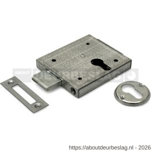Dulimex DX KB 070PC B opleg-kelderslot voor PC 60 mm links en rechts bruikbaar 2 toeren met rozet en sluitplaat staal verzinkt - A30202006 - afbeelding 1