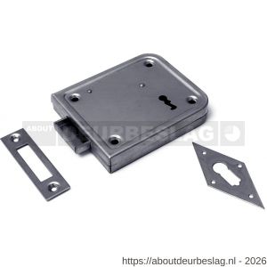 Dulimex DX KB 070BB B opleg-kelderslot voor BB 70 mm links en rechts bruikbaar 2 toeren met sleutelplaat, 2 sleutels en sluitplaat staal verzinkt - A30202008 - afbeelding 1