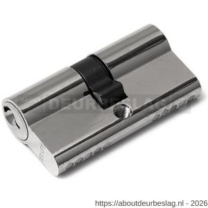 Dulimex DX PCW 30300KA21 profielcilinder 30-30 mm 5 pins cilinder op sleutelnummer 2021 beperkt gelijksluitend met stelschroef M5x70 mm 3 sleutels messing vernikkeld - A30204041 - afbeelding 1