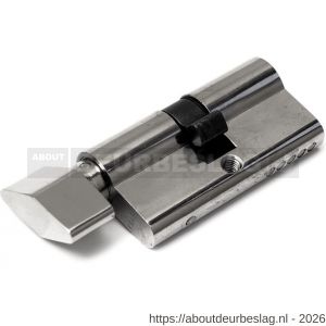 Dulimex DX PCKW 30300 KD profielcilinder-knop 30-30 mm verschillend sluitend messing vernikkeld - A30201487 - afbeelding 1