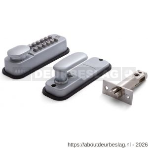 Dulimex DX KNSV-1155 SCP mechanisch codeslot met inbouw nachtschoot en vastzetter zeer eenvoudig herprogrammeerbaar satijn verchroomd - A30203969 - afbeelding 1