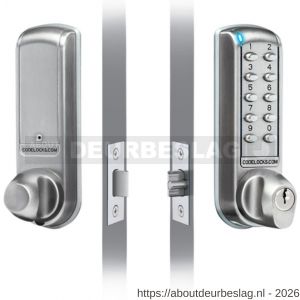 Codelocks KNSV-6010 PVD elektronisch codeslot met inbouw nachtschoot vrije toegang Mogelijkheid maximaal 80 gebruikerscodes maximaal 10 eenmalige gebruikerscodes meer dan 80.000 operaties links en rechts PVD weerbestendig - A30201962 - afbeelding 1