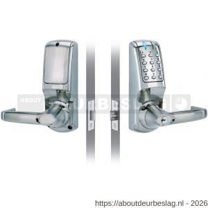 Codelocks KNSV-7020 PVD elektronisch codeslot krukbediening Heavy Duty met inbouw schoot en vastzetter vrije toegang Mogelijkheid maximaal 80 gebruikerscodes maximaal 10 eenmalige gebruikerscodes meer dan 200.000 operaties links - A30201966 - afbeelding 1