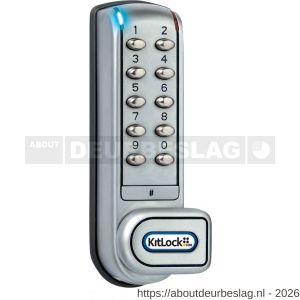 Kitlocks EPS 1200V elektronisch locker pincodeslot verticale montage prive of publiek 50.000 operaties 11 individuele RVS toetsen hoorbaar toetsenbord auto unlock voorziening 2 individuele fixatie punten battery override IP 54 - A30202115 - afbeelding 1