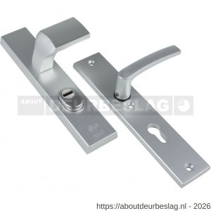 Ami VHB 55 RH AF voordeurgarnituur compleet PC 55 kerntrekbeveiliging veiligheidslangschild recht type 251/15 knop 144 en kruk 332 SKG*** F1 finish - A30204640 - afbeelding 1