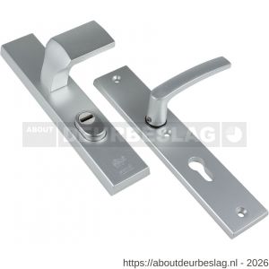 Ami VHB 72 RH AF voordeurgarnituur compleet PC 72 kerntrekbeveiliging veiligheidslangschild recht type 251/15 knop 144 en kruk 332 SKG*** F1 finish - A30204641 - afbeelding 1