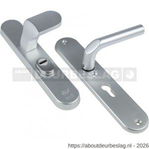 Ami VHB 92 OV AF voordeurgarnituur compleet PC 92 kerntrekbeveiliging veiligheidslangschild ovaal type 250/15 knop 145 en kruk 369 SKG*** F1 - A30204645 - afbeelding 1