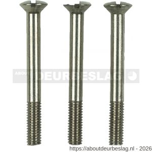 Ami SCHROEF 53/57 bevestigingsschroef veiligheidsschild 3 schroeven M6 RVS deurdikte 53-57 mm - A30204664 - afbeelding 1