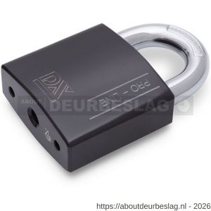 Dulimex DX HSPRO 60 O BE hangslot DX PRO-line SKG** 60 mm verschillend sluitend open beugel 3 sleutels en security card zwart - A30204147 - afbeelding 1