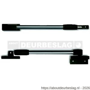 Dulimex DX RUZT120SF telescopische raamuitzetter naar binnen- en buitendraaiend 225-295 mm minimaal-maximaal RVS finish-zwart - A30202762 - afbeelding 1