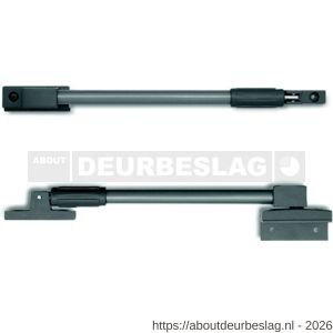 Dulimex DX RUZT135SE telescopische raamuitzetter naar binnen- en buitendraaiend 380-550 mm minimaal-maximaal zilver-antraciet - A30202760 - afbeelding 1