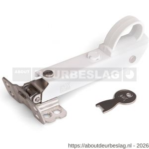 Dulimex DX RUZ-WKS-300WE raamuitzetter wegdraaibaar smalle montagevoet korte hendel voor klep- en uitzetramen SKG** RVS wit-wit - A30204368 - afbeelding 1