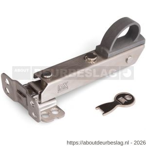 Dulimex DX RUZ-WKS-300SS raamuitzetter wegdraaibaar smalle montagevoet korte hendel voor klep- en uitzetramen SKG** RVS-antraciet - A30204369 - afbeelding 1