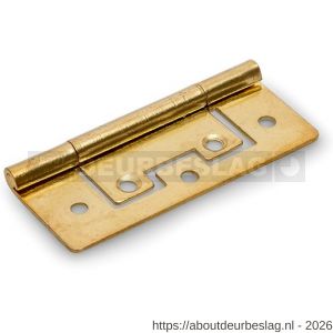 Dulimex DX LDS 631B louvredeurscharnier 63x27 mm staal vermessingd - A30204065 - afbeelding 1