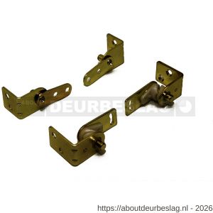 Dulimex DX SGH 2002B saloondeurscharnier set voor 2 saloondeuren staal vermessingd - A30204064 - afbeelding 1