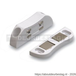 Dulimex DX MC 9302B magneetsnapper opschroevend 3 kg verende onderplaat slagvaste kunststof wit - A30202273 - afbeelding 1