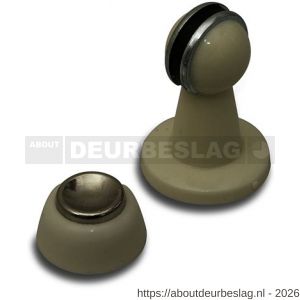 Dulimex DX DVZ M 802 WE deurvastzetter magnetisch lengte 80 mm roestwerende voetplaat rond 55 mm blinde montage kunststof wit - A30203735 - afbeelding 1