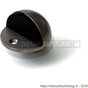 Dulimex DX DST V ZB 45SF deurstopper 45x25 mm vloermodel met zwarte zijbuffer inliggend RVS - A30202618 - afbeelding 1