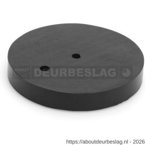 Dulimex DX ACC 12 DST BE rubber onderlegger 12x85 mm voor deurstopper vloermodel met zijbuffer 85x26 mm RVS rubber zwart - A30204260 - afbeelding 1