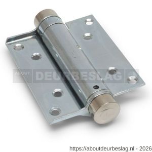 IBFM DVE 100 SE HO set bommer scharnieren enkelwerkend 30/100 mm voor deurdikte 25-30 mm set 1 normale bommer en 1 met vastzetfunctie 90 graden deuren tot 25 kg staal zilvergrijs gelakt - A30203678 - afbeelding 1