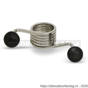 Dulimex DX DV S OPP-0 deursluiter voor paumelle universeel toepasbaar opdekdeuren en stompe deuren staal vernikkeld - A30204913 - afbeelding 1