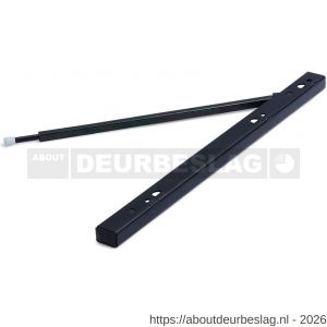 IBFM SLVR 136BE CE sluitvolgorderegelaar deurgewicht maximaal 100 kg per deur deurbreedte maximaal 1200 mm per deur hoek 70 graden CE EN 1158 links en rechts toepasbaar staal zwart gelakt - A30202176 - afbeelding 1