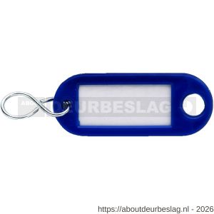 Dulimex DX 1000BL sleutellabel met ophangoog en S-haak kunststof donkerblauw zak 100 stuks - A30202047 - afbeelding 1