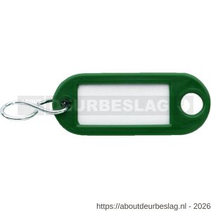 Dulimex DX 1000GR sleutellabel met ophangoog en S-haak kunststof donkergroen zak 100 stuks - A30202051 - afbeelding 1