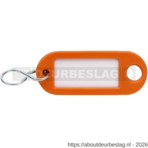 Dulimex DX 1000OR sleutellabel met ophangoog en S-haak kunststof oranje zak 100 stuks - A30202052 - afbeelding 1
